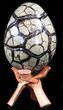Septarian Dragon Egg Geode With Removable Section #34694-1